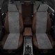 Чехлы на сидения тёмно-серая алькантара с перфорацией вариант 2, на седан, хетчбэк артикул KA15-0306-EC16