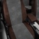 Чехлы на сидения тёмно-серая алькантара с перфорацией вариант 2, на седан артикул NI19-0602-EC16