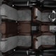 Чехлы на сидения тёмно-серая алькантара с перфорацией вариант 2, на седан, хетчбэк артикул HY15-0601-EC16