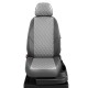 Чехлы на сидения Ромб светло-серая экокожа с перфорацией вариант 2, на седан артикул SK23-0503-EC17-R-sgr
