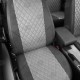 Чехлы на сидения Ромб светло-серая экокожа с перфорацией вариант 2, на седан, хетчбэк артикул MI18-0302-EC17-R-sgr