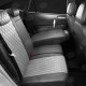 Чехлы на сидения Ромб светло-серая экокожа с перфорацией вариант 2, на седан, хетчбэк артикул MI18-0302-EC17-R-sgr