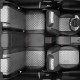Чехлы на сидения Ромб светло-серая экокожа с перфорацией вариант 2, на седан, хетчбэк артикул MI18-0301-EC17-R-sgr