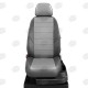Чехлы на сидения светло-серая экокожа с перфорацией вариант 2, на седан артикул BW02-0305-EC17