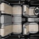Чехлы на сидения кремовая экокожа с перфорацией вариант 2, на седан, хетчбэк, универсал артикул SK23-0103-EC18