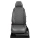Чехлы на сидения Ромб тёмно-серая алькантара с перфорацией вариант 3, на хетчбэк артикул VW28-0206-EC20-R-gra