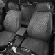 Чехлы на сидения Ромб тёмно-серая алькантара с перфорацией вариант 3, на седан, 2 Выпуск артикул FI08-0102-EC20-R-gra