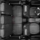 Чехлы на сидения Ромб тёмно-серая алькантара с перфорацией вариант 3, на седан, универсал артикул AU01-0409-EC20-R-gra