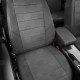 Чехлы на сидения тёмно-серая алькантара с перфорацией вариант 3, на хетчбэк артикул VW28-0202-EC20