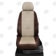 Чехлы на сидения кремовая экокожа с перфорацией вариант 3, на седан, хетчбэк артикул HY15-0605-EC21