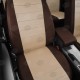 Чехлы на сидения бежевая экокожа с перфорацией вариант 3, на минивэн артикул VW28-1324-EC22