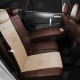 Чехлы на сидения бежевая экокожа с перфорацией вариант 3, на седан, хетчбэк артикул BW02-0208-EC22