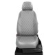 Чехлы на сидения Ромб светло-серая экокожа с перфорацией вариант 3, на седан, универсал артикул AU01-0402-EC23-R-sgr