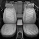 Чехлы на сидения Ромб светло-серая экокожа с перфорацией вариант 3, на компактвэн артикул VW28-0803-EC23-R-sgr