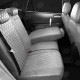 Чехлы на сидения Ромб светло-серая экокожа с перфорацией вариант 3, на седан, хетчбэк артикул MI18-0301-EC23-R-sgr