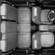 Чехлы на сидения Ромб светло-серая экокожа с перфорацией вариант 3, на седан, универсал артикул AU01-0404-EC23-R-sgr