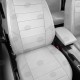 Чехлы на сидения белая экокожа с перфорацией вариант 2, на минивэн артикул VW28-1325-EC24