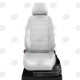 Чехлы на сидения белая экокожа с перфорацией вариант 2, на Мультивен артикул VW28-1335-EC24