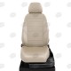 Чехлы на сидения кремовая экокожа с перфорацией вариант 4, на седан, хетчбэк артикул TA27-0613-EC25