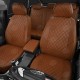 Чехлы на сидения Ромб экокожа паприка с перфорацией, на лифтбек артикул VW28-0104-EC28-R-ppk
