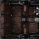 Чехлы на сидения Ромб экокожа шоколад с перфорацией вариант 2, на лифтбэк артикул SK23-0403-EC29-R-chc