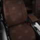 Чехлы на сидения экокожа шоколад с перфорацией вариант 2, на седан артикул HY15-0203-EC29