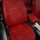 Чехлы на сидения красная экокожа с перфорацией вариант 2, на хетчбэк артикул AU01-0104-EC30