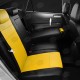 Чехлы на сидения жёлтая экокожа с перфорацией, на седан, универсал артикул TA27-0703-EC31