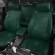 Чехлы на сидения зелёная экокожа с перфорацией вариант 2, на седан, универсал артикул AU01-0211-EC35