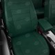 Чехлы на сидения зелёная экокожа с перфорацией вариант 2, на седан, хетчбэк артикул KA15-0305-EC35
