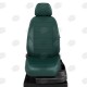 Чехлы на сидения зелёная экокожа с перфорацией вариант 2, на лифтбэк артикул SK23-0402-EC35