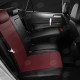 Чехлы на сидения бордовая экокожа с перфорацией, на Мультивен артикул VW28-1334-EC36