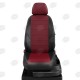 Чехлы на сидения бордовая экокожа с перфорацией, на седан артикул MI18-0500-EC36