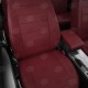 Чехлы на сидения бордовая экокожа с перфорацией вариант 2, на лифтбек артикул VW28-0106-EC37