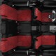 Чехлы на сидения Ромб красная алькантара с перфорацией, на седан, лифтбек, универсал артикул VZ29-2117-EC38-R-red