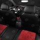 Чехлы на сидения красная алькантара с перфорацией, на хетчбэк артикул VW28-0201-EC38