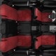 Чехлы на сидения красная алькантара с перфорацией, на седан, универсал артикул AU01-0206-EC38
