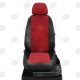 Чехлы на сидения красная алькантара с перфорацией, на седан артикул HY15-0505-EC38