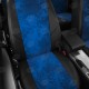 Чехлы на сидения синяя алькантара с перфорацией, на минивэн артикул MB17-0916-EC39