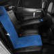 Чехлы на сидения синяя алькантара с перфорацией, на седан, хетчбэк артикул HY15-0605-EC39