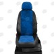Чехлы на сидения синяя алькантара с перфорацией, на лифтбэк артикул SK23-0404-EC39