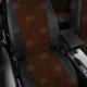 Чехлы на сидения Ромб алькантара шоколад с перфорацией, на седан, хетчбэк артикул KA15-0308-EC42-R-chc