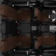 Чехлы на сидения Ромб алькантара шоколад с перфорацией, на пикап артикул MI18-1102-EC42-R-chc