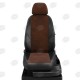 Чехлы на сидения алькантара шоколад с перфорацией, на седан артикул MI18-0500-EC42
