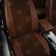 Чехлы на сидения алькантара шоколад с перфорацией вариант 2, на фургон артикул VW28-1302-EC43