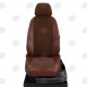 Чехлы на сидения алькантара шоколад с перфорацией вариант 2, на седан, хетчбэк артикул MI18-0302-EC43