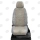Чехлы на сидения лён шато-блеск и серый лён, на седан артикул NI19-0405-LEN01