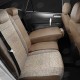 Чехлы на сидения лён шато-блеск и бежевый лён, на минивэн, Multivan артикул VW28-1318-LEN02