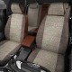 Чехлы на сидения лён шато-блеск и тёмный лён, на минивэн, Multivan артикул VW28-1316-LEN03