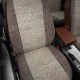 Чехлы на сидения лён шато-блеск и тёмный лён, на минивэн, Multivan артикул VW28-1317-LEN03